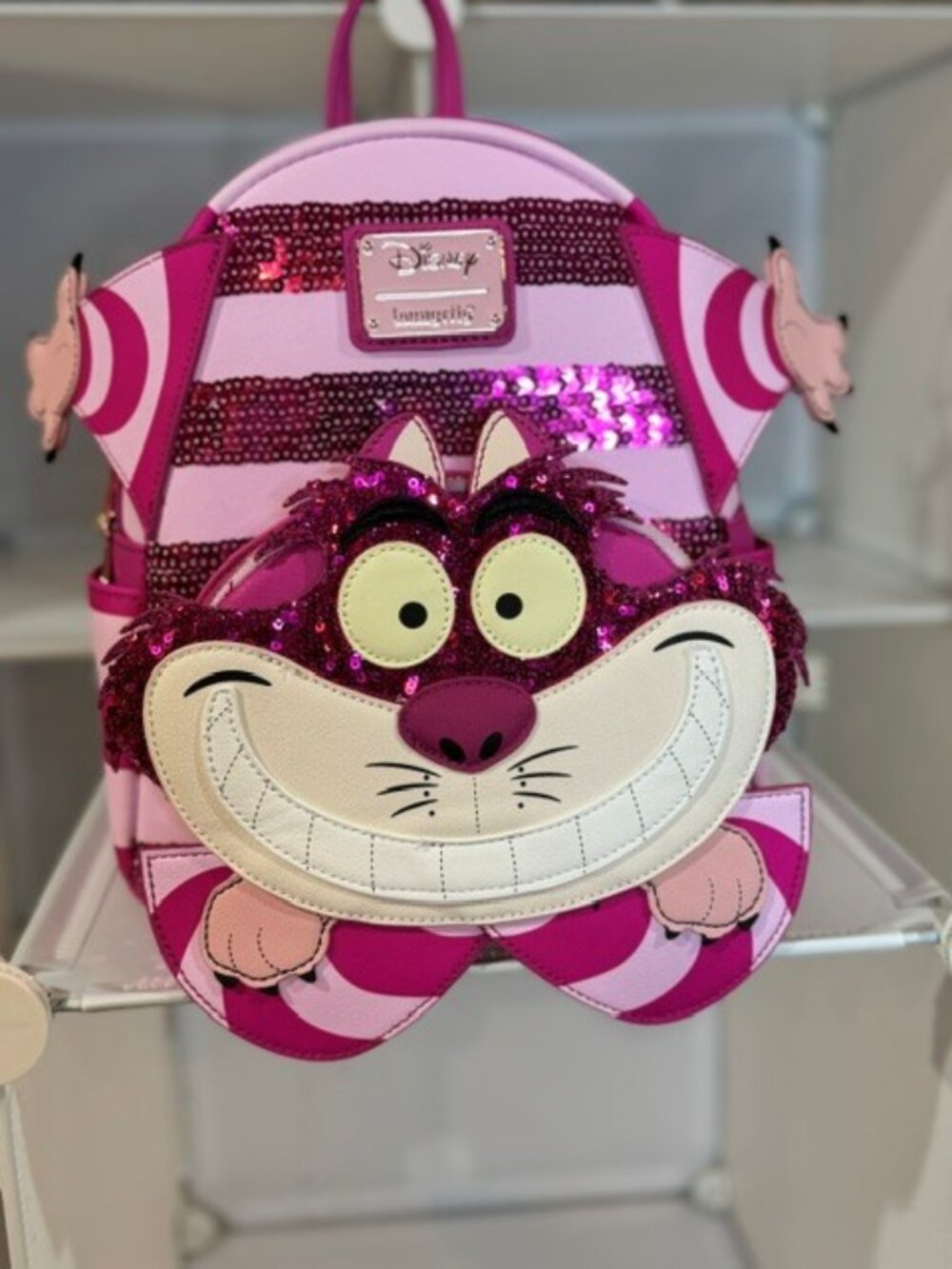 Loungefly Vault Disney Alice in Wonderland Cheshire Cat Sequin Mini Backpack